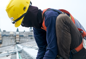 Worker on site